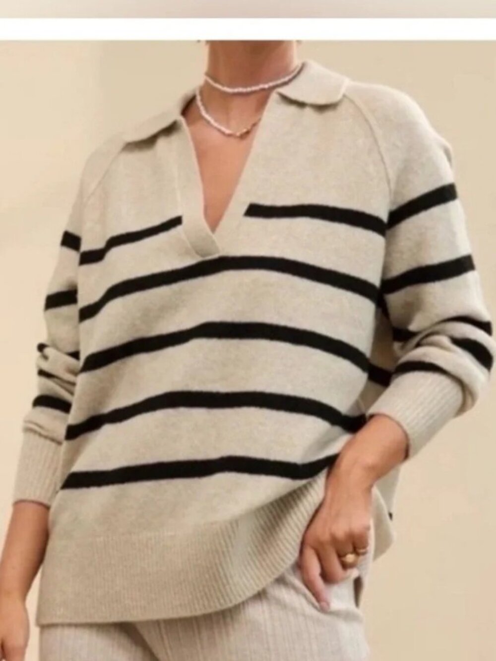 Aerie unReal Oversized Polo Relaxed Fit Sweater ** Size Large